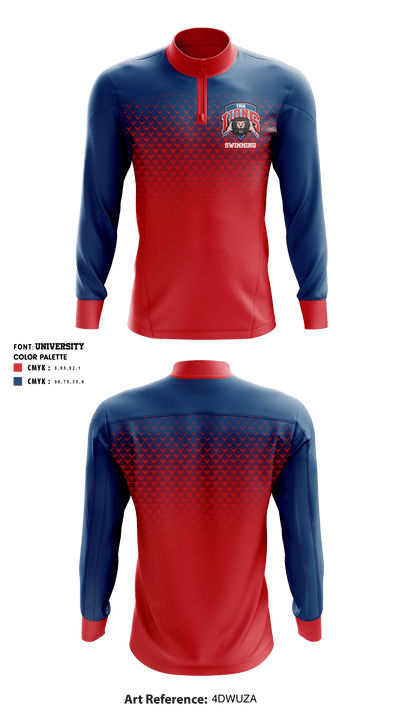 The King's Academy Swimming 22383613 Quarter Zip Jacket - 1