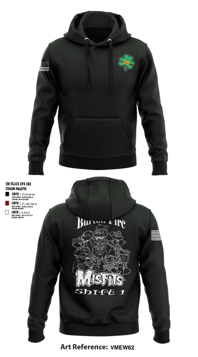 Burton Fire District Shift 1 94730632 Hoodie - 2