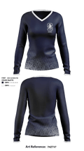 Silver High School Dance 12737840 Women's Long Sleeve V-neck Shirt - 1