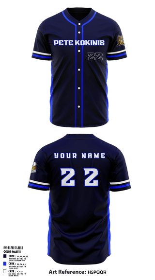 Two Button Baseball Jersey, pete kokinis baseball league, Baseball, Teamtime, Team time, sublimation, custom sports apparel, team uniforms, spirit wear, spiritwear, sports uniforms, custom shirts, team store, custom team store, fundraiser sports, apparel fundraiser