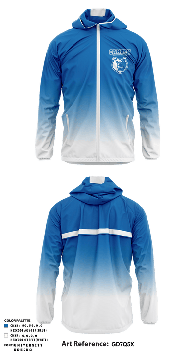 Camden County High School Tennis 40589668 Windbreaker - 1