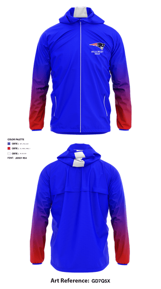 Windbreaker, Hillcrest Middle School, Baseball, Teamtime, Team time, sublimation, custom sports apparel, team uniforms, spirit wear, spiritwear, sports uniforms, custom shirts, team store, custom team store, fundraiser sports, apparel fundraiser
