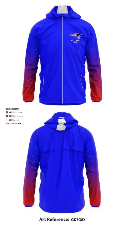 Hillcrest Middle School 24253400 Windbreaker - 1