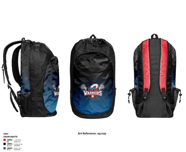 Gear Bag, Santa Cruz Warriors Lacrosse, Men's Lacrosse, Teamtime, Team time, sublimation, custom sports apparel, team uniforms, spirit wear, spiritwear, sports uniforms, custom shirts, team store, custom team store, fundraiser sports, apparel fundraiser