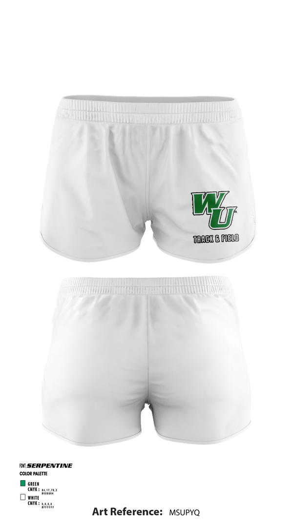 Women's Shorts, Wilmington University Track, Track & Field, Teamtime, Team time, sublimation, custom sports apparel, team uniforms, spirit wear, spiritwear, sports uniforms, custom shirts, team store, custom team store, fundraiser sports, apparel fundraiser
