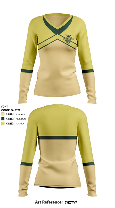 Northwest High School Track 72155128 Women's Long Sleeve V-neck Shirt - 4