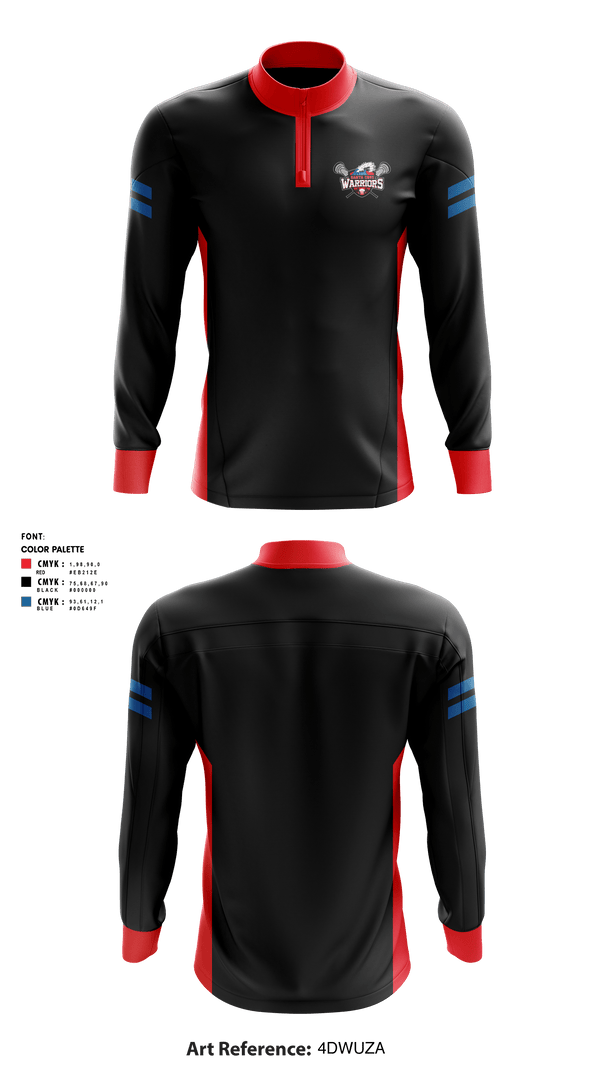 Quarter Zip Jacket, Santa Cruz Warriors Lacrosse, Men's Lacrosse, Teamtime, Team time, sublimation, custom sports apparel, team uniforms, spirit wear, spiritwear, sports uniforms, custom shirts, team store, custom team store, fundraiser sports, apparel fundraiser