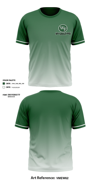 William Floyd High School Bowling 33160520 Short Sleeve Performance Shirt - 1