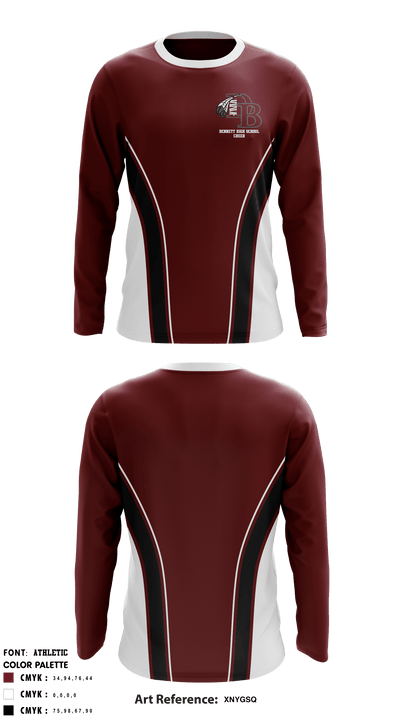 Bennett High School cheer 23557518 Long Sleeve Performance Shirt - 1