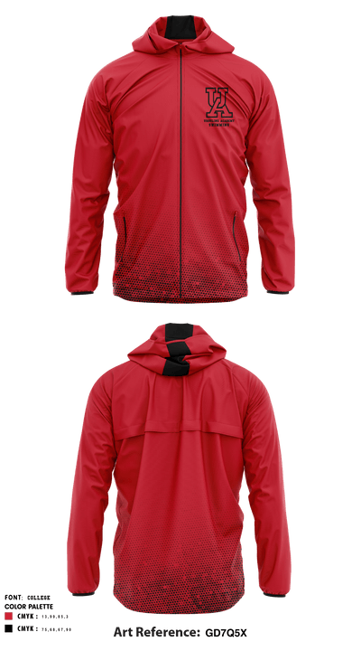 Ursuline Academy Upper School Swimming 33683237 Windbreaker - 1