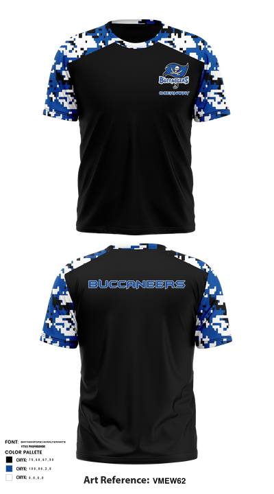 Oceanway Buccaneers 1510148 Short Sleeve Performance Shirt - 1