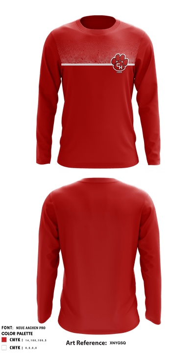 Colleyville Heritage High School Cheer 64869886 Long Sleeve Performance Shirt - 2