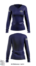 USS NEVADA SSBN 733 65073503 Women's Long Sleeve V-neck Shirt - 1