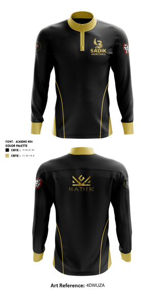 Quarter Zip Jacket, TeamSadik, Men's Basketball, Teamtime, Team time, sublimation, custom sports apparel, team uniforms, spirit wear, spiritwear, sports uniforms, custom shirts, team store, custom team store, fundraiser sports, apparel fundraiser