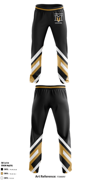 Mountain View High School Basketball 73066743 Sweatpants - 1
