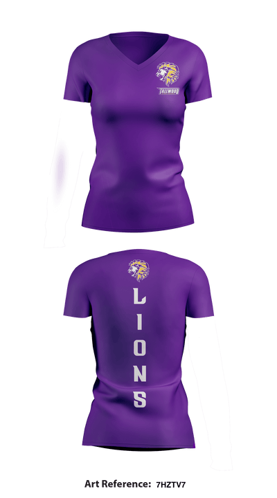 Tallwood Track & Field 44257356 Women's Short Sleeve V-neck Shirt - 4