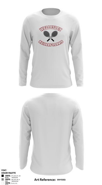 Girls Wellsesley Tennis 21694647 Long Sleeve Shooting Shirt - 3