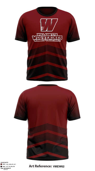 Willamette Wolverines 47508397 Short Sleeve Performance Shirt - 1