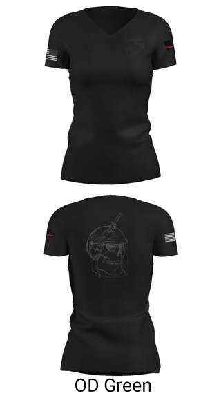 Women's Short Sleeve Vneck Shirt, , Marines, Teamtime, Team time, sublimation, custom sports apparel, team uniforms, spirit wear, spiritwear, sports uniforms, custom shirts, team store, custom team store, fundraiser sports, apparel fundraiser