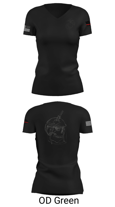 MCAS Yuma Brig 30279890 Women's Short Sleeve V-neck Shirt - 22