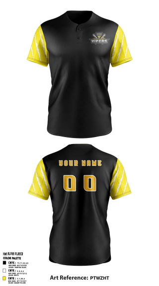 Two Button Softball Jersey, Hampton Roads Vipers Softball, Softball, Teamtime, Team time, sublimation, custom sports apparel, team uniforms, spirit wear, spiritwear, sports uniforms, custom shirts, team store, custom team store, fundraiser sports, apparel fundraiser