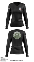 104th MP BN HHD 71367291 Women's Long Sleeve V-neck Shirt - 5