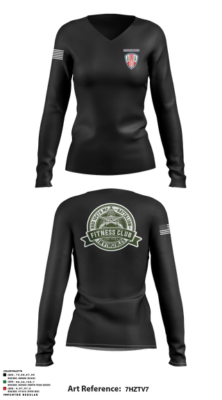 Women's Long Sleeve Vneck Shirt, , National Guard, Teamtime, Team time, sublimation, custom sports apparel, team uniforms, spirit wear, spiritwear, sports uniforms, custom shirts, team store, custom team store, fundraiser sports, apparel fundraiser