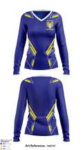 Robinson Secondary School Soccer 74424534 Women's Long Sleeve V-neck Shirt - 1