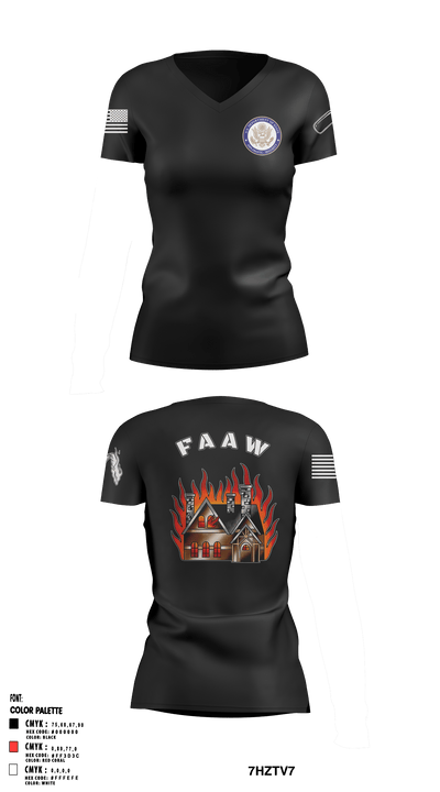 Fire As A Weapon 68443960 Women's Short Sleeve V-neck Shirt - 1