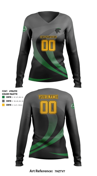 Women's Long Sleeve Vneck Shirt, CMS Volleyball, Women's Volleyball, Teamtime, Team time, sublimation, custom sports apparel, team uniforms, spirit wear, spiritwear, sports uniforms, custom shirts, team store, custom team store, fundraiser sports, apparel fundraiser