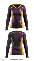 Clarkstown North High School Volleyball 27613067 Women's Long Sleeve V-neck Shirt - 1