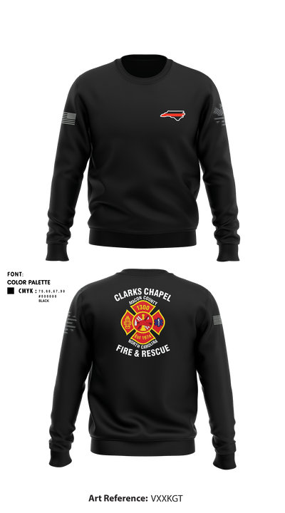 Clarks Chapel Fire & Rescue 66405091 Crew Neck Sweatshirt - 2