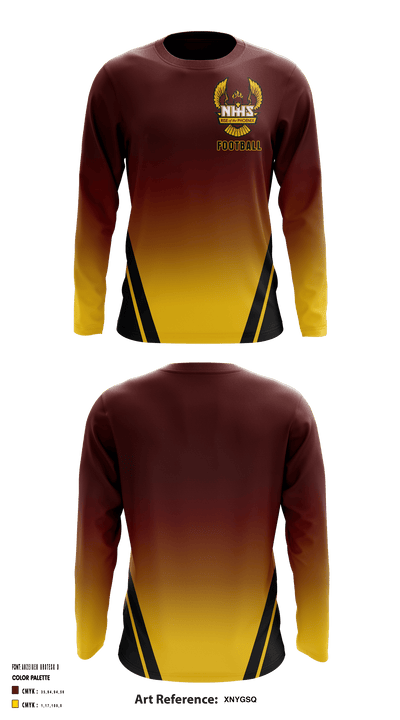 New Hampstead Football 7259461 Long Sleeve Performance Shirt - 1