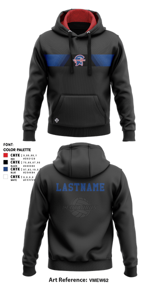 Hoodie, Centaurus HS Warriors Boys Volleyball, Men's Volleyball, Teamtime, Team time, sublimation, custom sports apparel, team uniforms, spirit wear, spiritwear, sports uniforms, custom shirts, team store, custom team store, fundraiser sports, apparel fundraiser