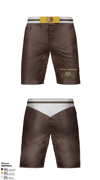 Capital High School Wrestling 59695999 Fight Shorts - 2
