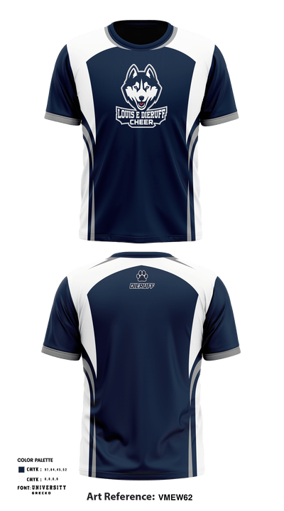 Louis E Dieruff High School Cheer 26370511 Short Sleeve Performance Shirt - 2