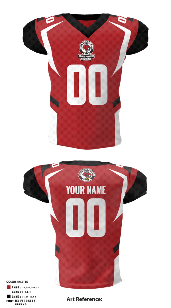 Football Jersey, Summit Parkway Middle School Football, Football, Teamtime, Team time, sublimation, custom sports apparel, team uniforms, spirit wear, spiritwear, sports uniforms, custom shirts, team store, custom team store, fundraiser sports, apparel fundraiser