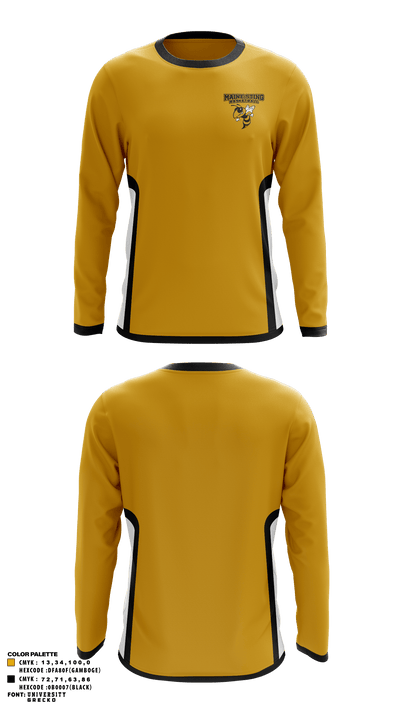 Maine Sting Basketball 4020833 Long Sleeve Performance Shirt - 1