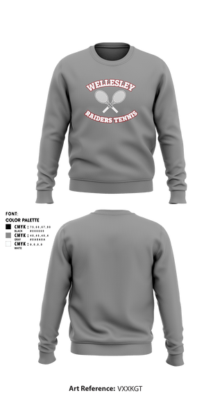 Crew Neck Sweatshirt, Girls Wellsesley Tennis, Tennis, Teamtime, Team time, sublimation, custom sports apparel, team uniforms, spirit wear, spiritwear, sports uniforms, custom shirts, team store, custom team store, fundraiser sports, apparel fundraiser
