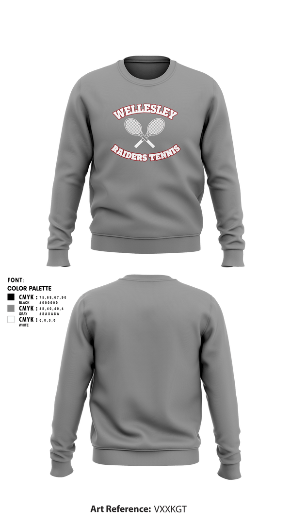 Crew Neck Sweatshirt, Girls Wellsesley Tennis, Tennis, Teamtime, Team time, sublimation, custom sports apparel, team uniforms, spirit wear, spiritwear, sports uniforms, custom shirts, team store, custom team store, fundraiser sports, apparel fundraiser