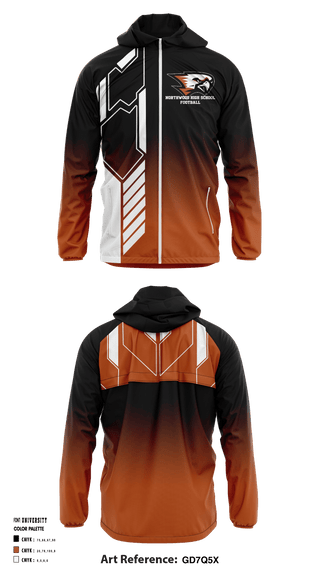 Windbreaker, Northwood High School Football, Football, Teamtime, Team time, sublimation, custom sports apparel, team uniforms, spirit wear, spiritwear, sports uniforms, custom shirts, team store, custom team store, fundraiser sports, apparel fundraiser