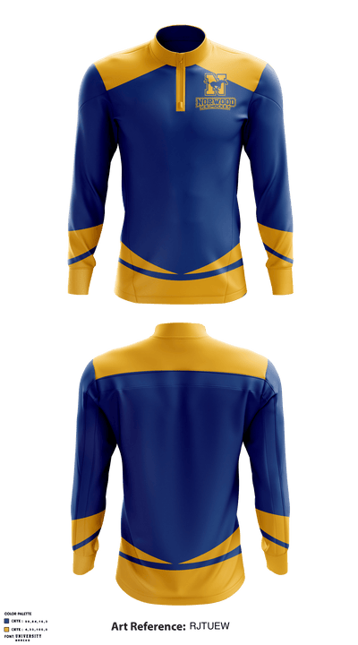 Norwood High School Ice Hockey 98152010 Quarter Zip Jacket - 1