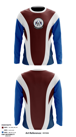 Long Sleeve Performance Shirt, UMA-HF Wrestling, Wrestling, Teamtime, Team time, sublimation, custom sports apparel, team uniforms, spirit wear, spiritwear, sports uniforms, custom shirts, team store, custom team store, fundraiser sports, apparel fundraiser