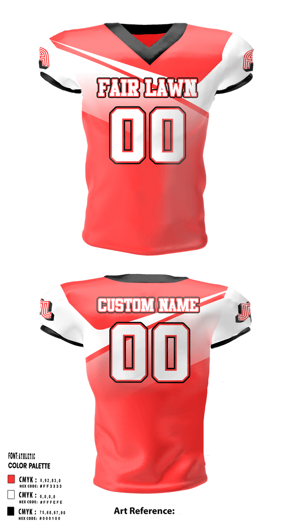 Football Jersey, Fair Lawn High School Football, Football, Teamtime, Team time, sublimation, custom sports apparel, team uniforms, spirit wear, spiritwear, sports uniforms, custom shirts, team store, custom team store, fundraiser sports, apparel fundraiser