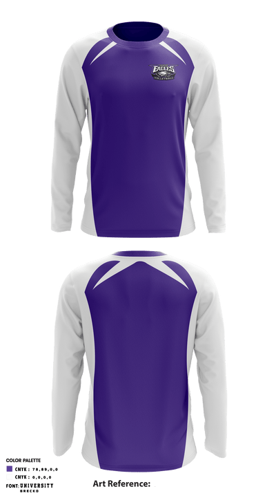 Crowley High School Golf 74696699 Long Sleeve Performance Shirt - 1