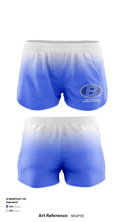 Brunswick High School Cross Country 30557077 Women's Shorts - 1
