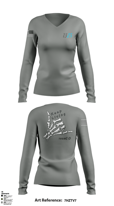 C4 25527352 Women's Long Sleeve V-neck Shirt - 3