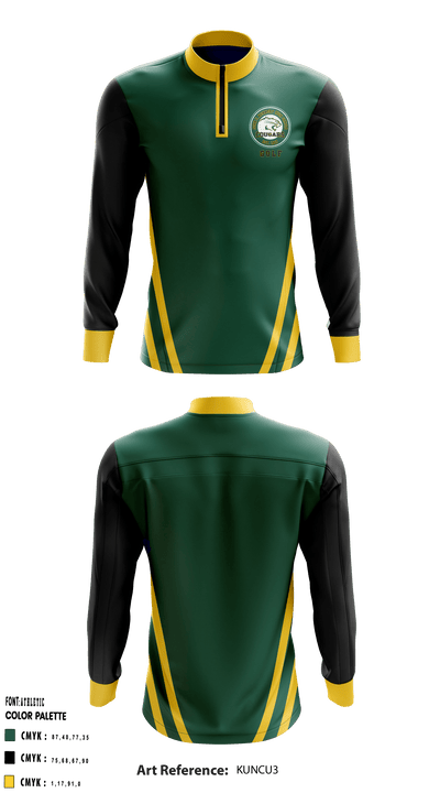 John F Kennedy High School Golf 78093099 Quarter Zip Jacket - 1