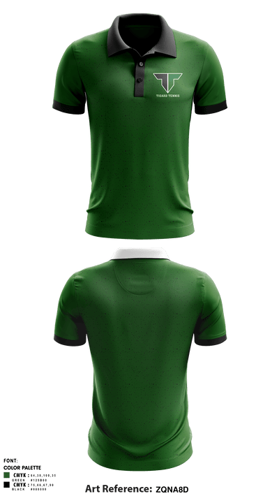 Tigard High School Tennis 55751145 Short Sleeve Performance Polo - 1