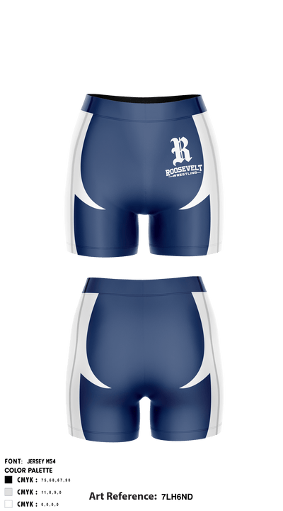 Roosevelt High School Wrestling 6953457 Compression Shorts - 1